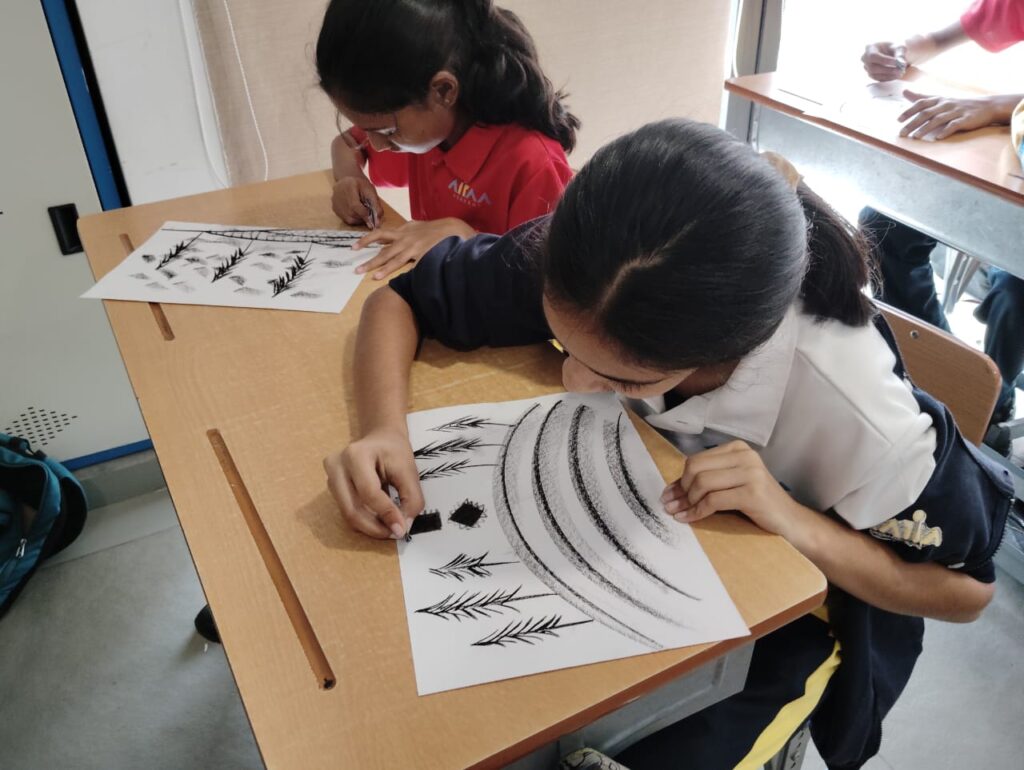 drawing and colouring - best montessori school in south bangalore - airaa academy bangalore - best cbse school in bangalore