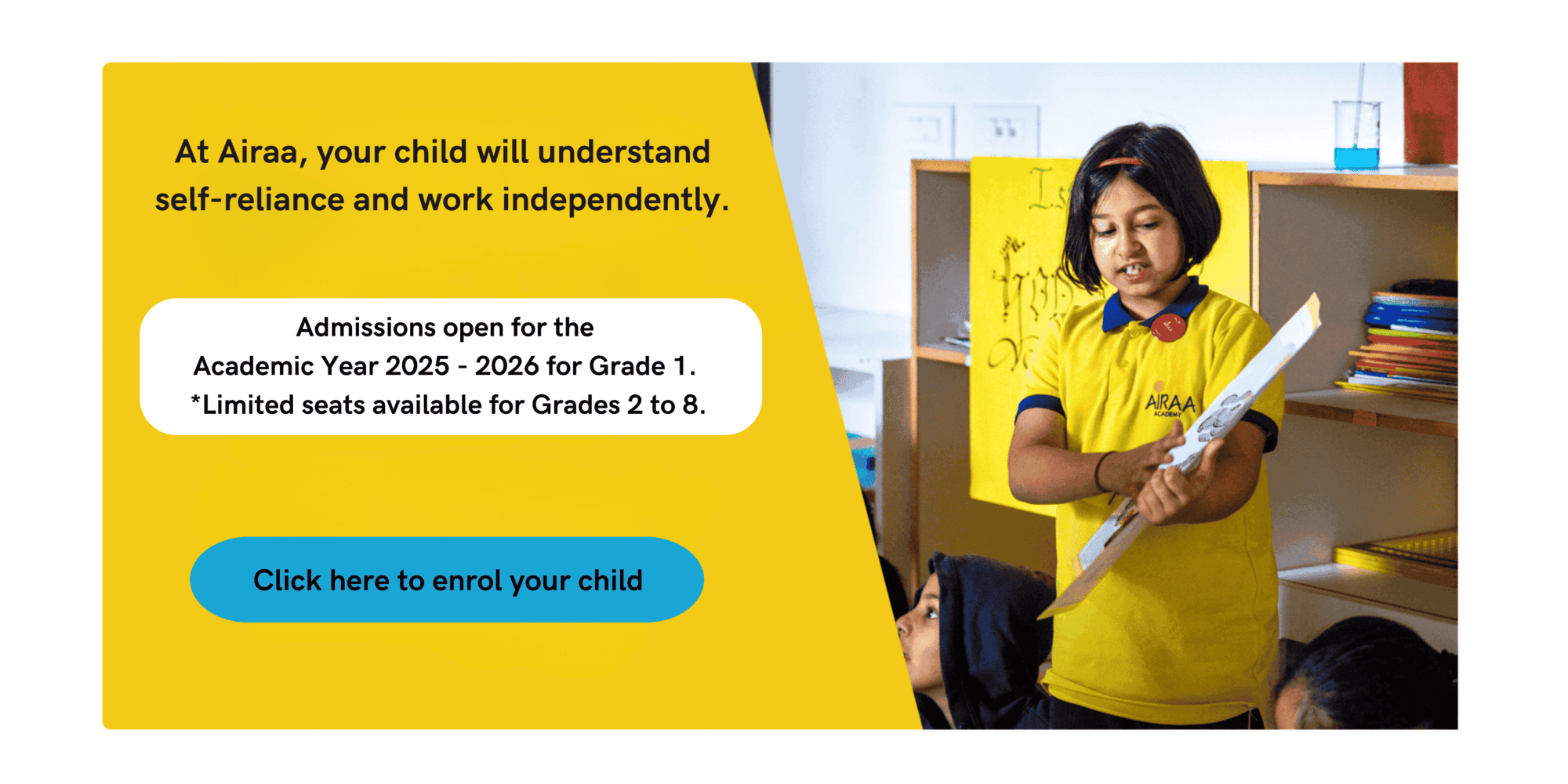 Best Montessori school in south Bangalore admissions - Airaa Academy - 2025-26