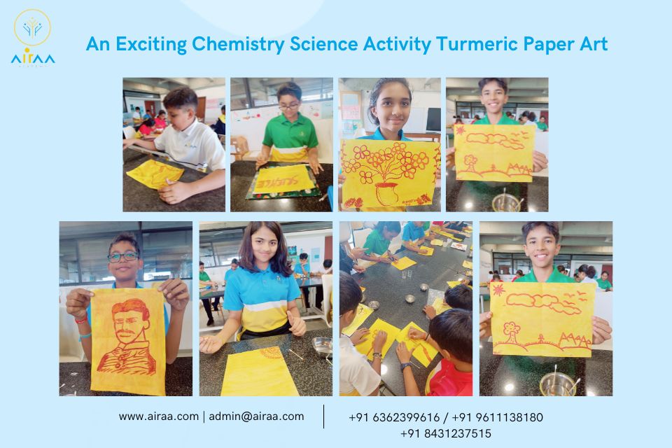 An Exciting Chemistry Science Activity - Turmeric Paper Art at Airaa Academy – The Best Montessori school in South Bangalore