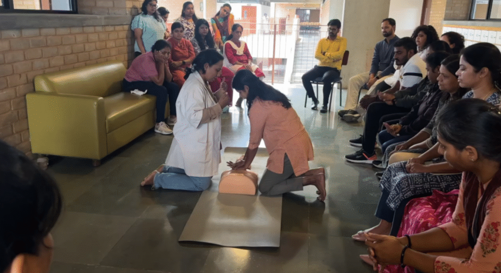 Airaa Academy, the best CBSE school on Kanakapura Road in Bangalore, empowers facilitators with essential CPR training. - Admission Open