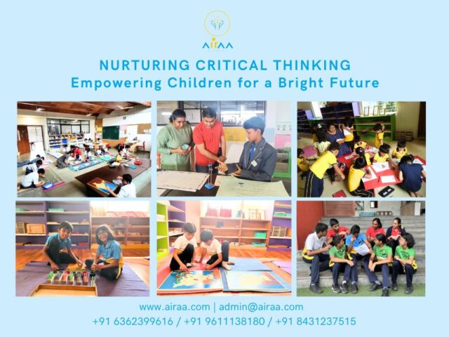 Nurturing Critical Thinking: Empowering Children for a Bright Future at the Best Montessori School in Bangalore