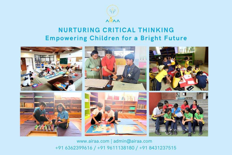 Nurturing Critical Thinking: Empowering Children for a Bright Future at the Best Montessori School in Bangalore - Contact for admissions - 2026-27.